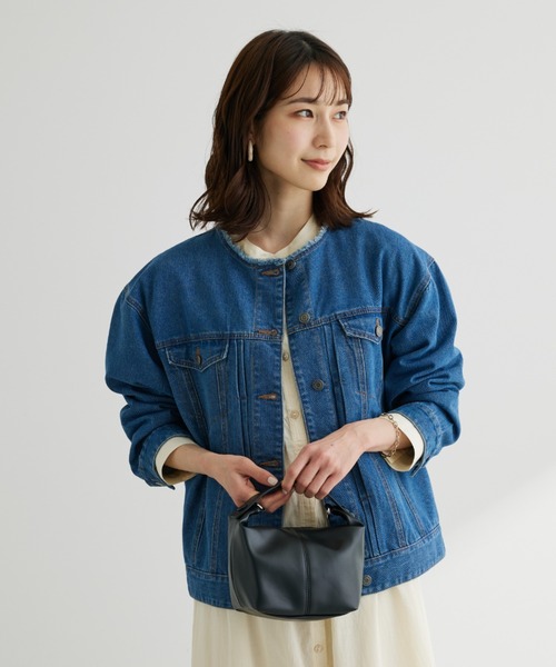 Green Parks（グリーンパークス）の「ノーカラーデニムジャケット