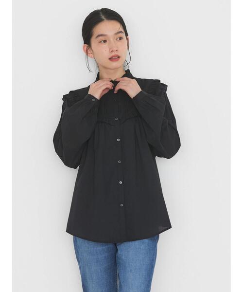 ピコフリルレース切替ブラウス