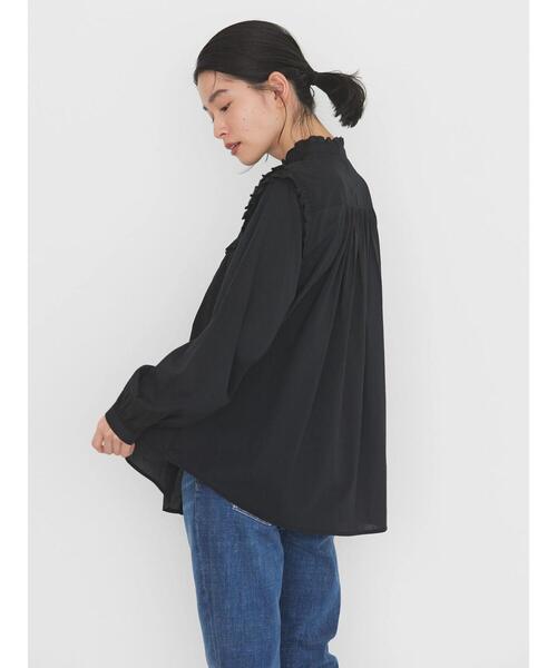 ピコフリルレース切替ブラウス