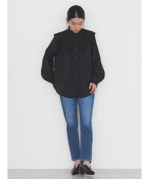 ピコフリルレース切替ブラウス