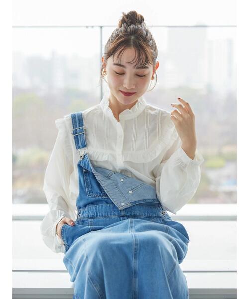 ピコフリルレース切替ブラウス