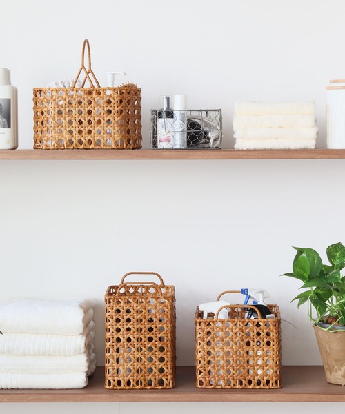 Creer(クレエ)の「UTILE(ユティル)オクタ レクトバスケット(収納グッズ・レディース・ブラウン・ONE SIZE)」の4枚目の写真