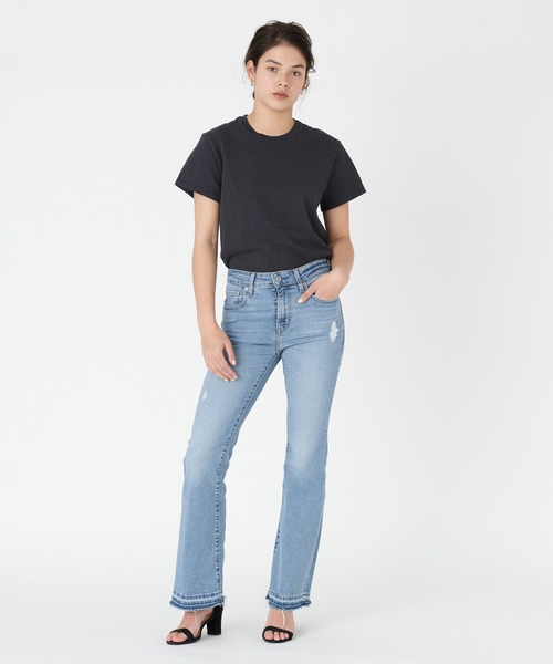 Levi's（リーバイス）の「リーバイス/Levi's 726(TM) ハイライズフレア ライトインディゴ（その他パンツ・レディース・ライトインディゴブルー・23inch/24inch/25inch/26inch/27inch/28inch）」の3枚目の写真