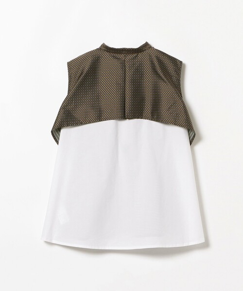 Ray BEAMS（レイビームス）の「RBS / ジャカード タック ノースリーブ（シャツ/ブラウス・レディース・ライトブルー/ダークブラウン・ONE SIZE）」の17枚目の写真