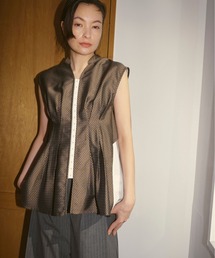 Ray BEAMS | RBS / ジャカード タック ノースリーブ(シャツ/ブラウス)