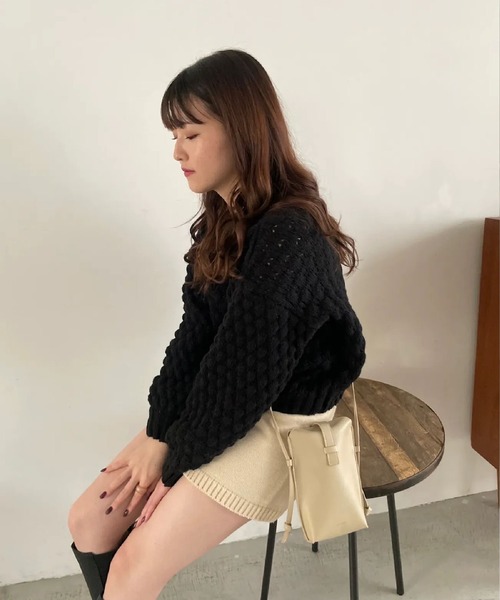 my twilight(マイトワイライト)の「mytwilightぷっくりマルチミニポシェット(ショルダーバッグ・レディース・ベージュ/アイボリー/ブラック・FREE)」の21枚目の写真