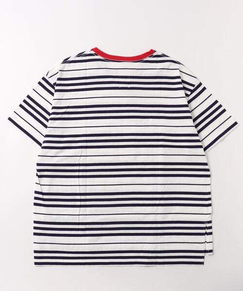 YSTRDY's TMRRW（イエスタデイズトゥモロー）の「【YSTRDY'S TMRRW/イエスタデイズトゥモロウ】BORDER BAGGY TEE SS（Tシャツ/カットソー・メンズ・ネイビー/ブラック・S）」の3枚目の写真