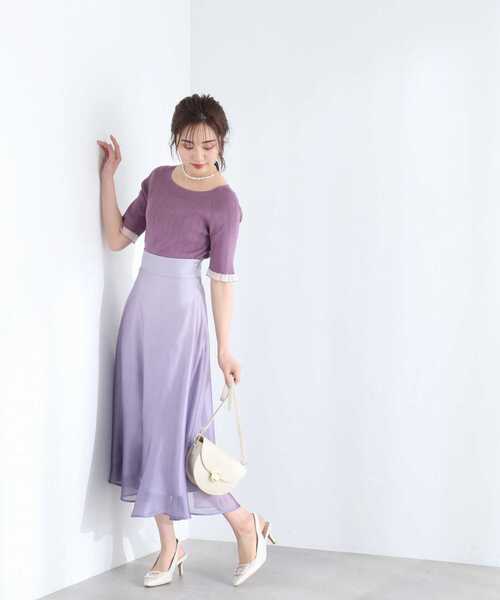 PROPORTION BODY DRESSING（プロポーションボディドレッシング）の「＜Ｅ＞グラデーションフレアスカート / 1213127400（スカート・レディース・パープル/ピンク・SMALL/MEDIUM）」の5枚目の写真