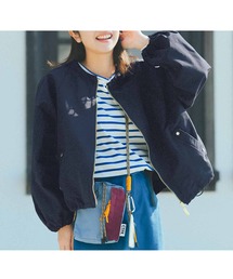 リブ　イン　コンフォート　くぼっち★とコラボ　ぱっと着てキマル！撥水加工のぽんわりブルゾン〈ダークネイビー〉