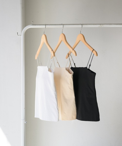 muku（ムク）の「細紐カップ付きインナーキャミソール（キャミソール・レディース・ベージュ/ブラック/ホワイト・SMALL/LARGE/MEDIUM）」の4枚目の写真