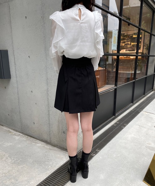 one way(ワンウェイ)の「ミディアムプリーツスカート(スカート・レディース・ブラック/ホワイト/ベージュ・FREE)」の9枚目の写真