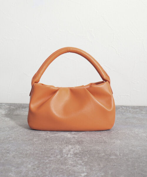 fredy emue（フレディエミュ）の「ワンハンドルギャザー2wayバッグ（トートバッグ・レディース・オフホワイト/ブラック/オレンジ・FREE）」の16枚目の写真