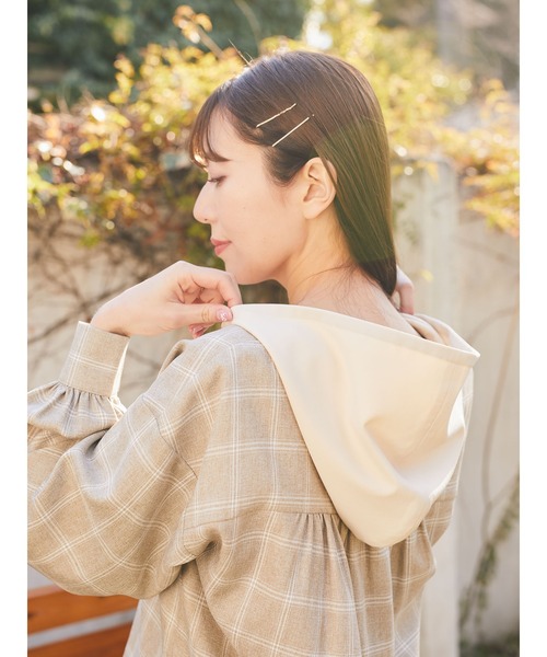 Areeam（アリーム）の「フード付きブラウス（シャツ/ブラウス・レディース・チェック/ブラック系その他・FREE）」の7枚目の写真
