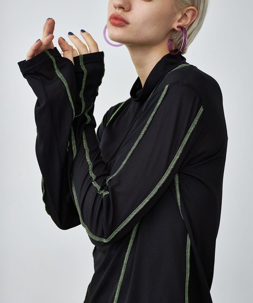 casane(カサネ)の「シアーピンタックトップス(その他トップス・レディース・ブラック/ベージュ/グリーン・FREE)」の1枚目の写真