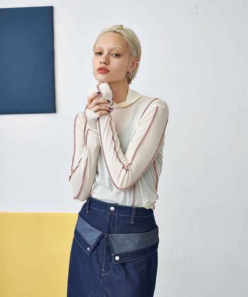 casane(カサネ)の「シアーピンタックトップス(その他トップス・レディース・ブラック/ベージュ/グリーン・FREE)」の21枚目の写真