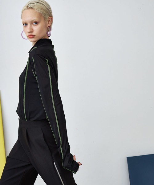 casane(カサネ)の「シアーピンタックトップス(その他トップス・レディース・ブラック/ベージュ/グリーン・FREE)」の8枚目の写真