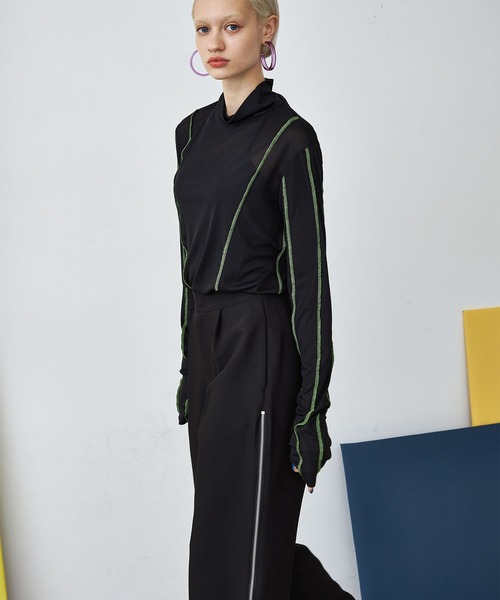 casane(カサネ)の「シアーピンタックトップス(その他トップス・レディース・ブラック/ベージュ/グリーン・FREE)」の9枚目の写真