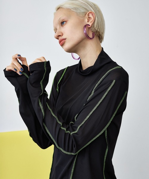 casane(カサネ)の「シアーピンタックトップス(その他トップス・レディース・ブラック/ベージュ/グリーン・FREE)」の12枚目の写真