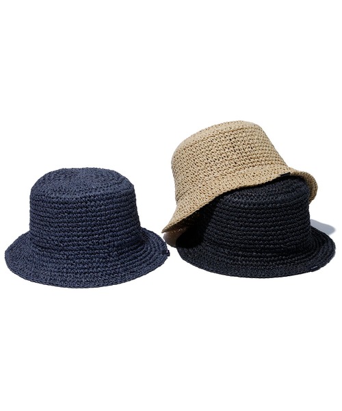 XLARGE(エクストララージ)の「KNITTED PAPER BUCKET HAT(ハット・メンズ・ブラック/ベージュ/ネイビー・M/L)」の4枚目の写真
