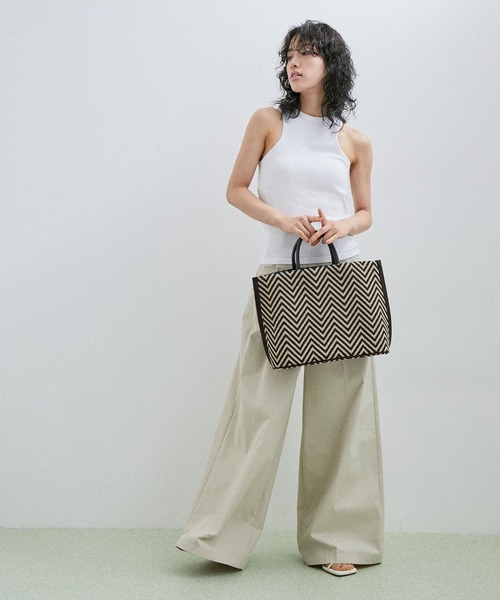 ADAM ET ROPE'（アダムエロペ）の「【サステナブル】フェイクレザーコンビトート（トートバッグ・レディース・キャメル/ブラック系その他/ブラック・FREE）」の14枚目の写真