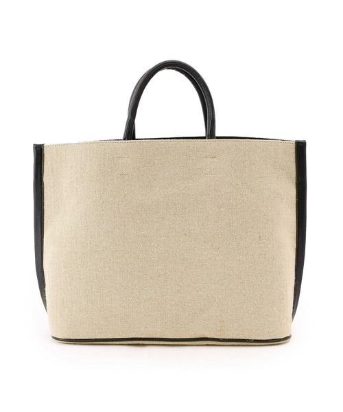 ADAM ET ROPE'（アダムエロペ）の「【サステナブル】フェイクレザーコンビトート（トートバッグ・レディース・キャメル/ブラック系その他/ブラック・FREE）」の7枚目の写真