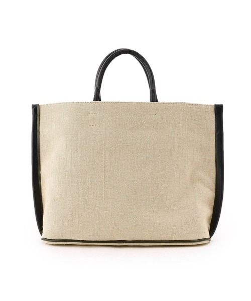 ADAM ET ROPE'（アダムエロペ）の「【サステナブル】フェイクレザーコンビトート（トートバッグ・レディース・キャメル/ブラック系その他/ブラック・FREE）」の5枚目の写真