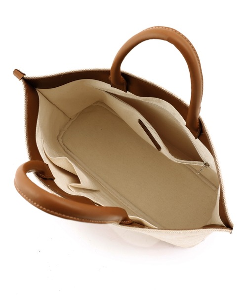 ADAM ET ROPE'（アダムエロペ）の「【サステナブル】フェイクレザーコンビトート（トートバッグ・レディース・キャメル/ブラック系その他/ブラック・FREE）」の8枚目の写真