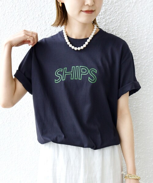 SHIPS◆トップス/--/ポリエステル/BLU/無地/312-00-0408 SHIPS(シップス) / トップス/--/ポリエステル/BLU/無地/312-00