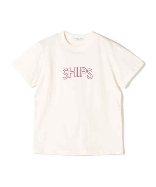 SHIPS(シップス)の「【WEB限定】 SHIPS ラウンド プリント ロゴ TEE(Tシャツ/カットソー・レディース・ホワイト/ブラック/ライトホワイト/ネイビー/ダークブルー/ブラック系/シルバーグレー/ホワイト系/ブラック系1/ライトグレー/ライトブルー/ピンク/ブルー系/ブラウン・SMALL/MEDIUM/LARGE)」の20枚目の写真