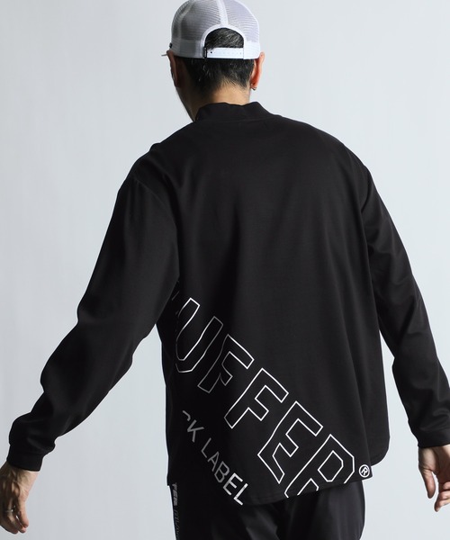 The DUFFER of ST.GEORGE(ザダファーオブセントジョージ)の「〔BLACK LABEL〕"A-PACK" L/SL MOCKNECK TEE :接触冷感 長袖モックネック Tシャツ ロンTEE(Tシャツ/カットソー・メンズ・ブラック/ホワイト・X-LARGE/LARGE/MEDIUM)」の7枚目の写真