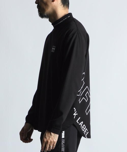 The DUFFER of ST.GEORGE(ザダファーオブセントジョージ)の「〔BLACK LABEL〕"A-PACK" L/SL MOCKNECK TEE :接触冷感 長袖モックネック Tシャツ ロンTEE(Tシャツ/カットソー・メンズ・ブラック/ホワイト・X-LARGE/LARGE/MEDIUM)」の9枚目の写真