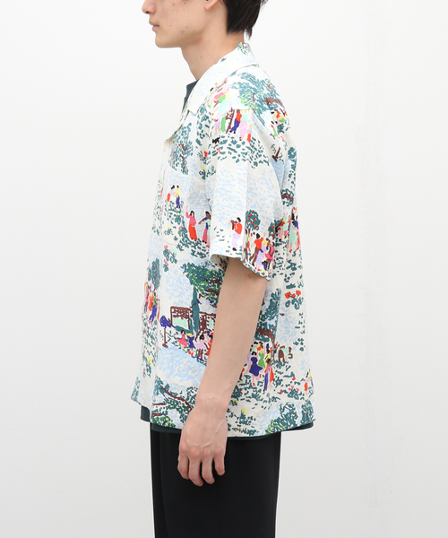 mii（ミー）の「【mii / ミイ】フェスタプリント リネンシャツ（シャツ/ブラウス・メンズ・ホワイト/ブラック・FREE）」の5枚目の写真