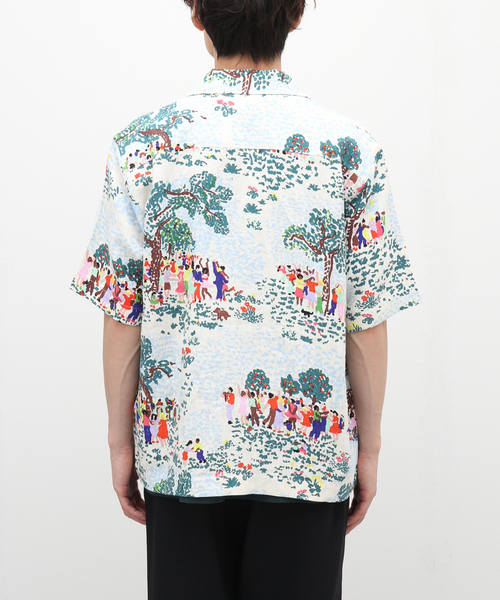 mii（ミー）の「【mii / ミイ】フェスタプリント リネンシャツ（シャツ/ブラウス・メンズ・ホワイト/ブラック・FREE）」の6枚目の写真