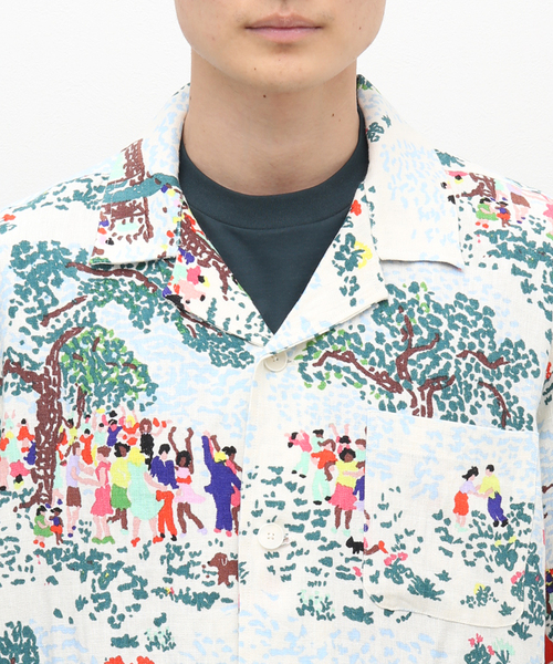 セール】【mii / ミイ】フェスタプリント リネンシャツ（シャツ