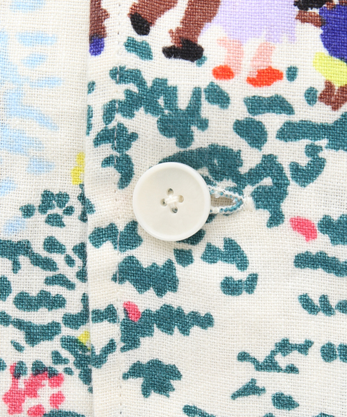 mii（ミー）の「【mii / ミイ】フェスタプリント リネンシャツ（シャツ/ブラウス・メンズ・ホワイト/ブラック・FREE）」の12枚目の写真