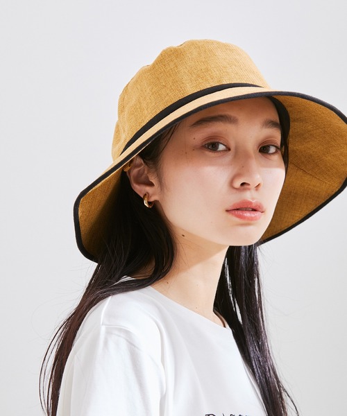 VIS（ビス）の「【UVカット・抗菌防臭】ポリジュートつば広ハット（ハット・レディース・ベージュ系その他/ベージュ・FREE）」の15枚目の写真