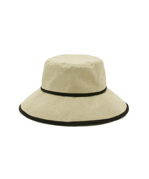 VIS（ビス）の「【UVカット・抗菌防臭】ポリジュートつば広ハット（ハット・レディース・ベージュ系その他/ベージュ・FREE）」の11枚目の写真