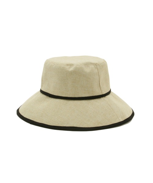 VIS（ビス）の「【UVカット・抗菌防臭】ポリジュートつば広ハット（ハット・レディース・ベージュ系その他/ベージュ・FREE）」の6枚目の写真