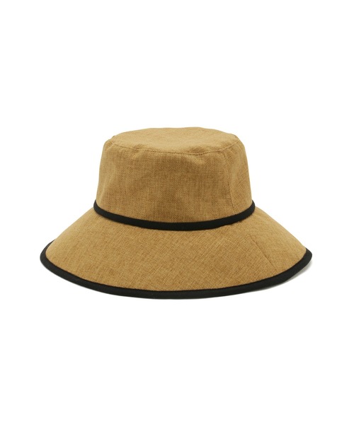 VIS（ビス）の「【UVカット・抗菌防臭】ポリジュートつば広ハット（ハット・レディース・ベージュ系その他/ベージュ・FREE）」の4枚目の写真