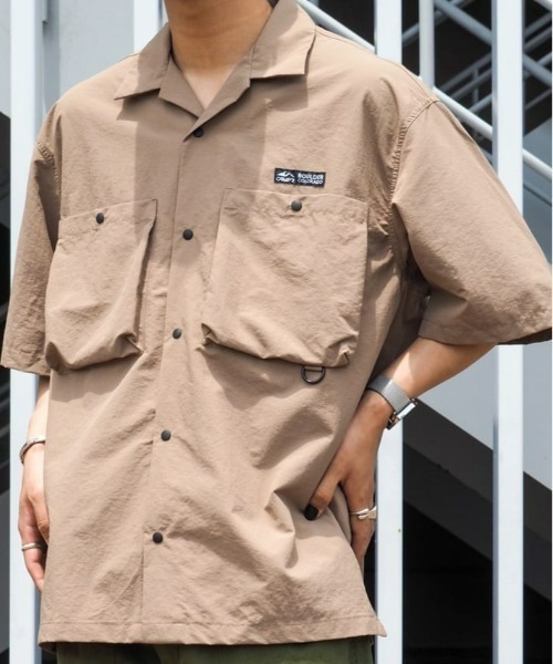 CAMP7（キャンプセブン）の「【CAMP7】ベンチレーションシャツ（シャツ/ブラウス・メンズ・ブラック/オリーブ/ベージュ/サックスブルー・L/M/XL）」の2枚目の写真