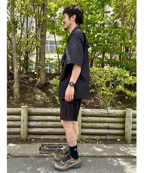 CAMP7（キャンプセブン）の「【CAMP7】ベンチレーションシャツ（シャツ/ブラウス・メンズ・ブラック/オリーブ/ベージュ/サックスブルー・L/M/XL）」の14枚目の写真