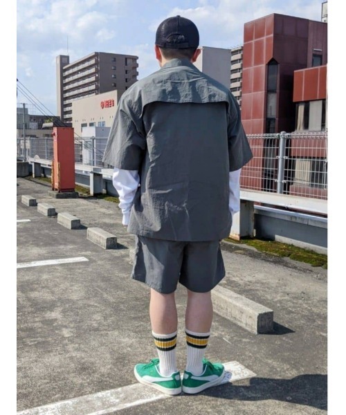 CAMP7（キャンプセブン）の「【CAMP7】ベンチレーションシャツ（シャツ/ブラウス・メンズ・ブラック/オリーブ/ベージュ/サックスブルー・L/M/XL）」の17枚目の写真