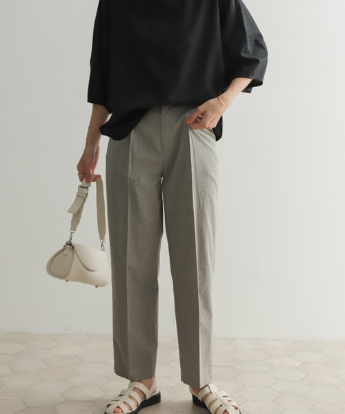 URBAN RESEARCH DOORS（アーバンリサーチドアーズ）の「コットンリネントラウザー（その他パンツ・レディース・ブラウン/ネイビー・MEDIUM/SMALL）」の3枚目の写真