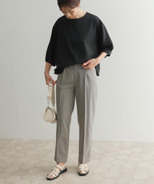 URBAN RESEARCH DOORS（アーバンリサーチドアーズ）の「コットンリネントラウザー（その他パンツ・レディース・ブラウン/ネイビー・MEDIUM/SMALL）」の10枚目の写真