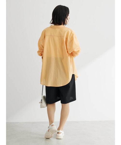 Green Parks(グリーンパークス)の「綿麻混ハーフパンツ(その他パンツ・レディース・ダークベージュ/ブラック・FREE)」の21枚目の写真