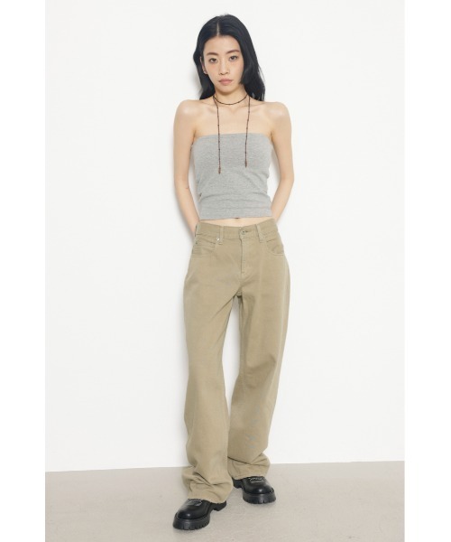 LAGUA GEM（ラグアジェム）の「STRAIGHT カラーデニム（デニムパンツ・レディース・ブラック/ベージュ/アイボリー・22inch/23inch/24inch/25inch/26inch）」の4枚目の写真