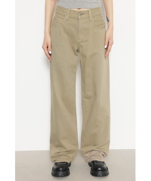 LAGUA GEM（ラグアジェム）の「STRAIGHT カラーデニム（デニムパンツ・レディース・ブラック/ベージュ/アイボリー・22inch/23inch/24inch/25inch/26inch）」の6枚目の写真