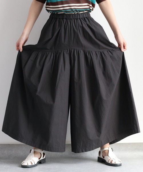 cepo(セポ)の「エンシュク加工ガウチョパンツ(その他パンツ・レディース・チャコール/オリーブ・M)」の18枚目の写真