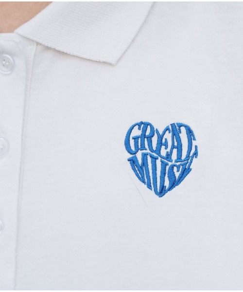 tiptop（ティップトップ）の「ハートロゴポロ衿ショート丈Tシャツ（Tシャツ/カットソー・レディース・オフホワイト/ブラック/ホワイト系その他/ホワイト系その他2/ブラック系その他・FREE）」の21枚目の写真
