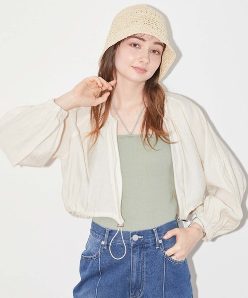 archives（アルシーヴ）の「シアーラグランブルゾン（ブルゾン・レディース・アイボリー/ブラック/グレー・MEDIUM）」の4枚目の写真